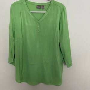 Chico’s bright green Henley style top